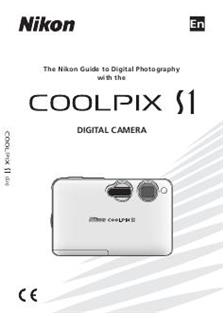 Nikon Coolpix S1 manual. Camera Instructions.